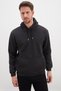 3 Thread Basic Hooded Kangaroo Pocket Sweatshirt