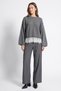 Lace Detail Knitwear Sweater T2615 - Gray - 3