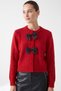 Bow Detailed Knitwear Cardigan T2613 - Red - 3