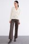 Buttoned V-Neck Openwork Knitwear Cardigan - 3