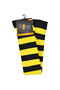 Women's Black Yellow Striped Cotton Knee High Socks - Patterned Socks - 8