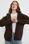 Basic Zippered Hooded Oversize Sweatshirt - 5