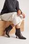 Women's Square-Toe Zip-Up Boots with Seam Detail and Stiletto Heels by Teyris in Brown