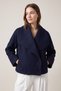 Shawl Collar Cashmere Coat 202724 - Dark Blue - 3