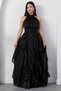 Halter Neck Ruffled Satin Dress Eli̇6073 - 7