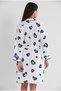 Saten Emprime Women's Nightgown and Dressing Gown Set - 2406 Navy Blue - 4