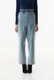 Elastic Waist Pocketed Wide Leg Jeans - 8