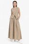 Double-Breasted Collar Belted Vest and Skirt Set