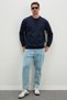 Embossed Printed Green Crew Neck Sweatshirt - 5