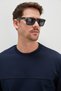 Embossed Printed Green Crew Neck Sweatshirt - 6