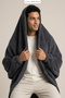 Wellsoft Wearable Blanket |   Unisex - Women - Men |   Oversize - Fleece - Plush |   Anthracite - 7