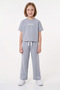 Striped Positive Printed Girls' 3-Piece Set - 2