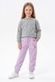 3-Thread Lettering Printed Girls' Sweatpants with Elastic Waist - 2