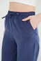 Elastic Waist Pocketed Tencel Fabric Trousers - 5