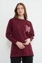 Fullamodest Butterfly Embroidered Stoned Crew Neck Tunic - 3