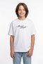 100% Cotton Letter and Palm Tree Printed Oversize Boys' T-Shirt