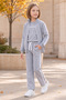 Striped Positive Printed Girls' 3-Piece Set