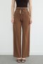 High Waist Palazzo Trousers with Belt Detail - 2