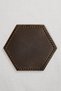 Set of 2 Leather Coasters - Genuine Vegetable Leather - Handmade Coaster - 2