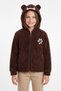 Pati Embroidered Eared Girl's Plush Coat - 2