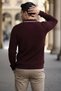 Men's Polo Neck Self-Stripe Patterned Knitwear Sweater - 3