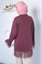 Elegant Lace Trimmed Hijab Tunic - 5