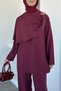 Elastic Waist Trousers with Gold Buckle Detail, Tie-Waist Tunic, Islamic Clothing, Double Layer - 4