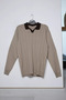 Men's Polo Neck Self-Patterned Knit Sweater - 3