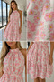 Patterned viscose dress with belted waist - 6