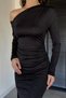 One-Shoulder Detailed Stoned Dress - 4