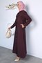 Front Snap Jacket Skirt Hijab Double Set - 5