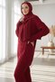 Hair Braided Scarf Tunic Trousers Hijab Knitwear Three-Piece Set - 5