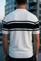 Men's Polo Collar Color Striped Knitwear T-Shirt - 2