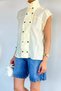 Women's Front Snap Collar Sleeveless Shirt - 4