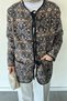 Front-Tie Quilted Patterned Hijab Jacket - 6