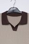 Men's Polo Neck Self-Patterned Knit Sweater - 4