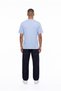 Men's Basic Relaxed Thin Cotton T-Shirt Baby Blue - 6