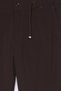 Men's Elastic Waist Lace-Up Houndstooth Fabric Trousers - 4