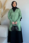 Front Buttoned Patterned Hijab Knitwear Cardigan (Fits M-L-Xl) - 3