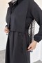 Side Tie Blouse Combination Hijab Dress - 5
