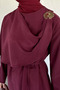 Elastic Waist Trousers with Gold Buckle Detail, Tie-Waist Tunic, Islamic Clothing, Double Layer - 6