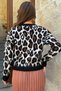 Women's Patterned Knit Cardigan - 4