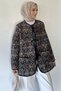 Front-Tie Quilted Patterned Hijab Jacket - 3