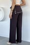 Women's Elastic Waist Sequin Detailed Trousers (Scarf Is Attached to the Product.) - 4