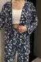 Women's Patterned Kimono Pants Double Set - 4