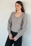 Gülseli Square Collar Knitted Patterned Women's Sweater - 3