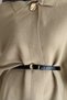 Gülseli Women's Gold Buttoned Belt Detailed Knitwear Poncho Trousers Hijab Double Set - 5