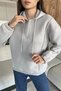 Half-Zip Three-Thread Ribbed Women's Sweatshirt - 3