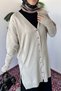 Front Buttoned Patterned Hijab Knitwear Cardigan (Fits M-L-Xl) - 4