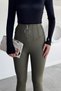 Women's High Waist Zipper Detailed Faux Leather Leggings - 4